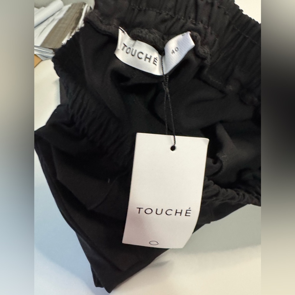 Touché Prive RIBBED CREPE TROUSERS US Size Large NWT - Picture 3 of 4
